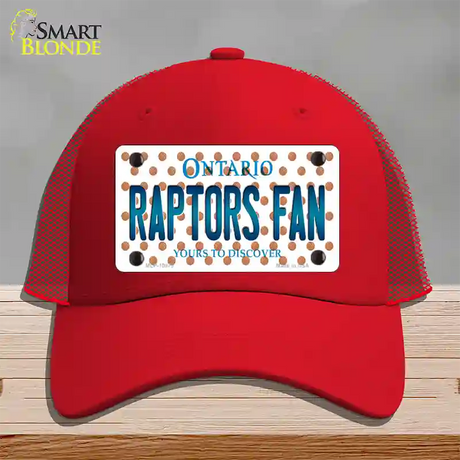 Raptors Fan Ontanio Novelty License Plate Hat Mesh / Red