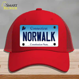 Norwalk Connecticut Novelty License Plate Hat Mesh / Red