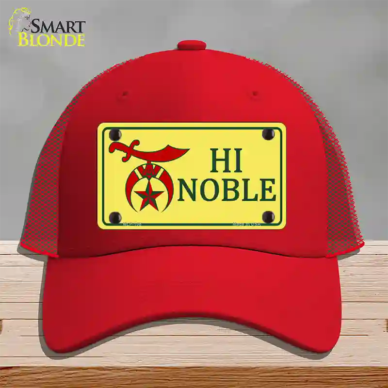 High Noble Novelty License Plate Hat Mesh / Red