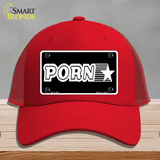 Porn Star Novelty License Plate Hat Mesh / Red