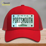 Portsmouth New Hampshire State Novelty License Plate Hat Mesh / Red