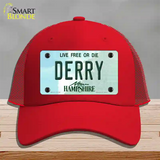 Derry New Hampshire State Novelty License Plate Hat Mesh / Red