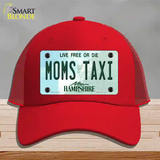 Moms Taxi New Hampshire State Novelty License Plate Hat Mesh / Red