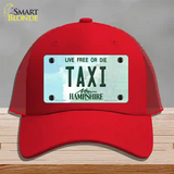 Taxi New Hampshire State Novelty License Plate Hat Mesh / Red