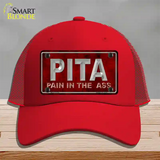 Pain In The Ass Novelty License Plate Hat Mesh / Red