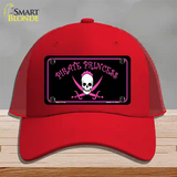 Pirate Princess Novelty License Plate Hat Mesh / Red