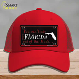 Florida Dude Novelty License Plate Hat Mesh / Red