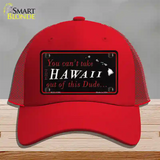 Hawaii Dude Novelty License Plate Hat Mesh / Red