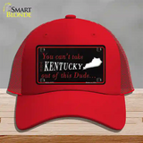 Kentucky Dude Novelty License Plate Hat Mesh / Red