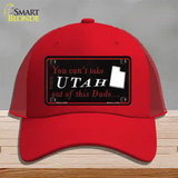 Utah Dude Novelty License Plate Hat Mesh / Red