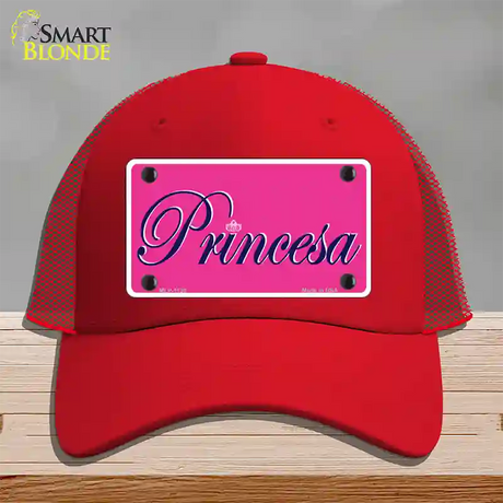 Princesa Novelty License Plate Hat Mesh / Red