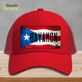 Bayamon Puerto Rico Flag Novelty License Plate Hat Mesh / Red