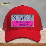 Silly Boys Novelty License Plate Hat Mesh / Red