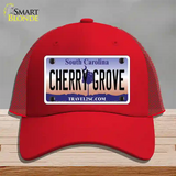 Cherry Grove South Carolina Novelty License Plate Hat Mesh / Red