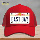 East Bay California Novelty License Plate Hat Mesh / Red