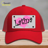 Latina Novelty License Plate Hat Mesh / Red