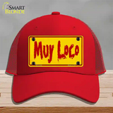 Muy Loco Novelty License Plate Hat Mesh / Red