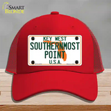 Key West Southernmost Point Novelty License Plate Hat Mesh / Red