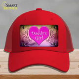 Daddys Girl Novelty License Plate Hat Mesh / Red