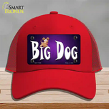 Big Dog Novelty License Plate Hat Mesh / Red