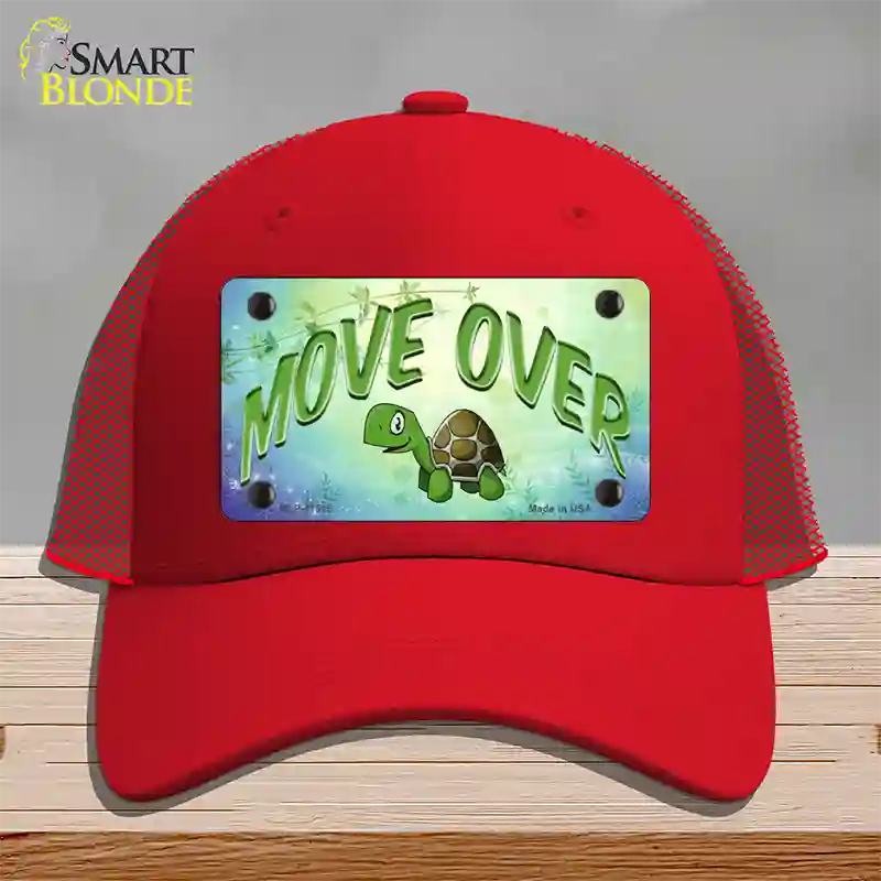 Move Over Novelty License Plate Hat Mesh / Red