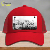 New York Statue of Liberty State Novelty License Plate Hat Mesh / Red