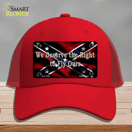 We Deserve The Right Novelty License Plate Hat Mesh / Red