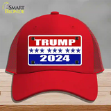 Trump 2024 Star Novelty License Plate Hat Mesh / Red