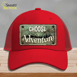 Choose Adventure Novelty License Plate Hat Mesh / Red