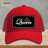 Queen Novelty License Plate Hat Mesh / Red