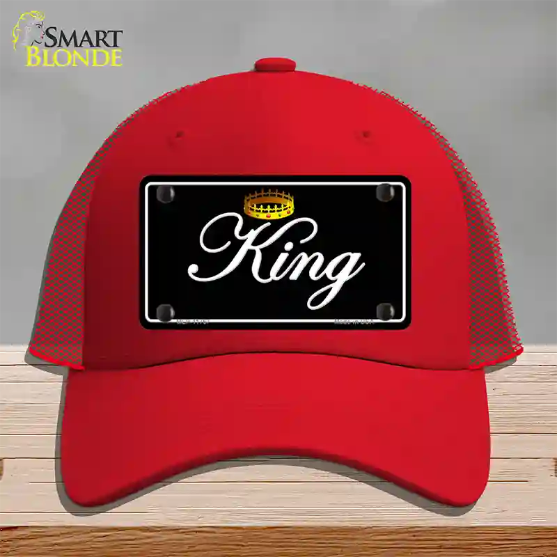 King Novelty License Plate Hat Mesh / Red