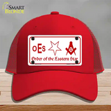 Order Of The Eastern Star Novelty License Plate Hat Mesh / Red