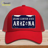 Arizona Grand Canyon State Novelty License Plate Hat Mesh / Red