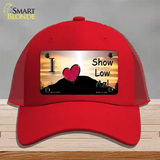 Show Low Hilltop Arizona Novelty License Plate Hat Mesh / Red