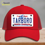 Tarboro North Carolina Novelty License Plate Hat Mesh / Red