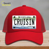 Cruisin Woodward Michigan Novelty License Plate Hat Mesh / Red