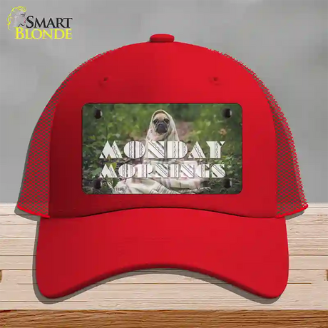 Monday Mornings Novelty License Plate Hat Mesh / Red