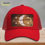 The Moon and Back Novelty License Plate Hat Mesh / Red