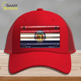 Missouri Corrugated Flag Novelty License Plate Hat Mesh / Red