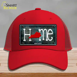 Kentucky Home State Outline Novelty License Plate Hat Mesh / Red