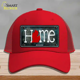 Michigan Home State Outline Novelty License Plate Hat Mesh / Red