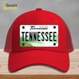 Tennessee Volunteer State Novelty License Plate Hat Mesh / Red