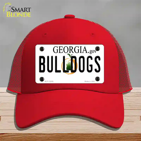 Georgia Bulldogs Novelty License Plate Hat Mesh / Red