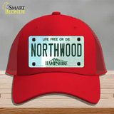 Northwood New Hampshire Novelty License Plate Hat Mesh / Red