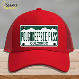 Poughkeepsie Pass Colorado Novelty License Plate Hat Mesh / Red