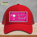 Inlet Girl SC Pink Novelty License Plate Hat Mesh / Red