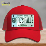 Goffes Falls New Hampshire Novelty License Plate Hat Mesh / Red