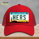 Hers Arizona Novelty License Plate Hat Mesh / Red