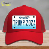 Trump 2024 Kentucky Novelty License Plate Hat Mesh / Red