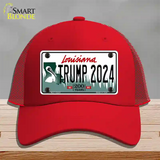 Trump 2024 Louisiana Novelty License Plate Hat Mesh / Red